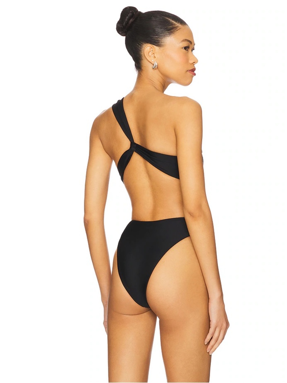 NWT Lovers And Friends Sz XL Ivana Black One Shoulder One Piece Swimsuit